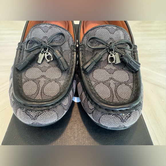 🔥HP🔥 COACH Moira Signature Jacquard Loafers Black/Coal - Size 7.5 - Picture 4 of 14